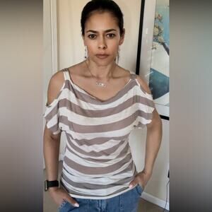 Wet Seal Size M striped cold shoulder top size M